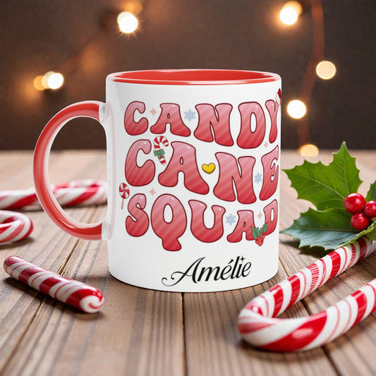 Mug "Candy Cane Squad" - Mug de Noël personnalisable