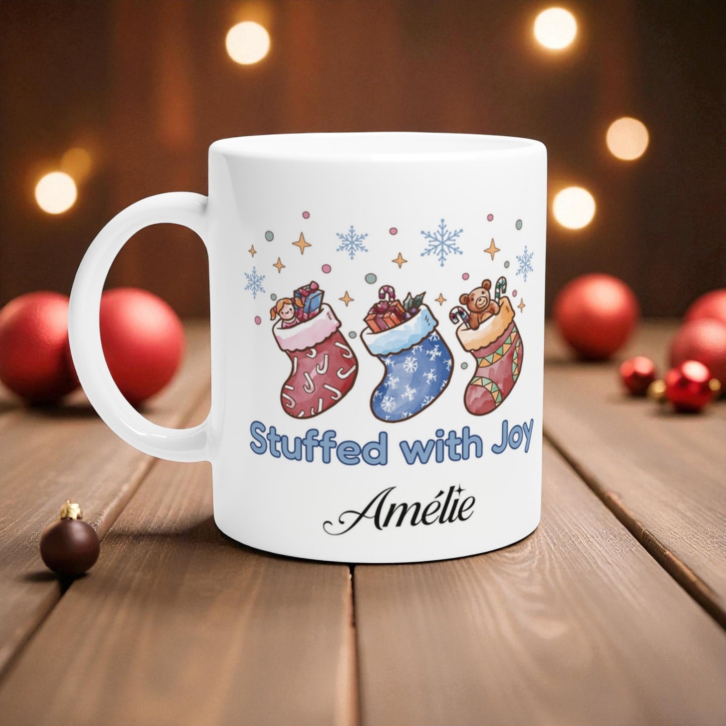Mug "Stuffed with Joy" - Mug de Noël personnalisable