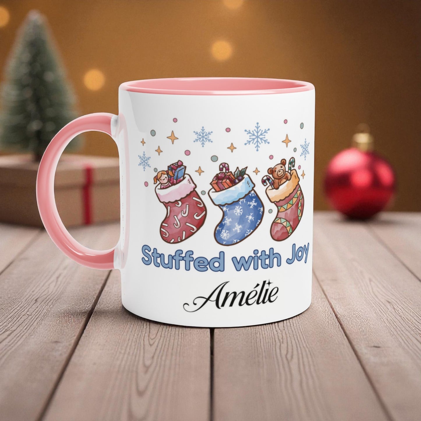 Mug "Stuffed with Joy" - Mug de Noël personnalisable